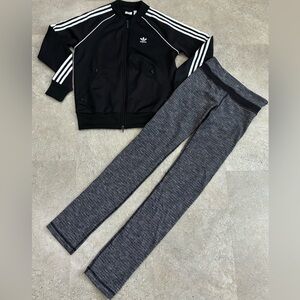 Womens LULULEMON/ADIDAS Leggings & Athletic Jacket, sz 6 Tall